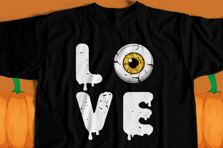 Halloween Love T-Shirt Design