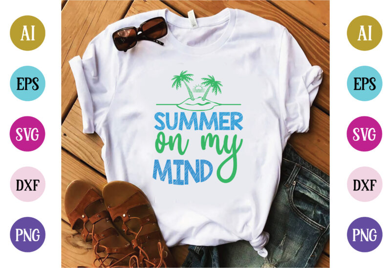 Summer svg bundle t shirt template vector