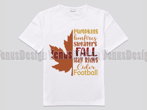 Favorite fall things list editable shirt design