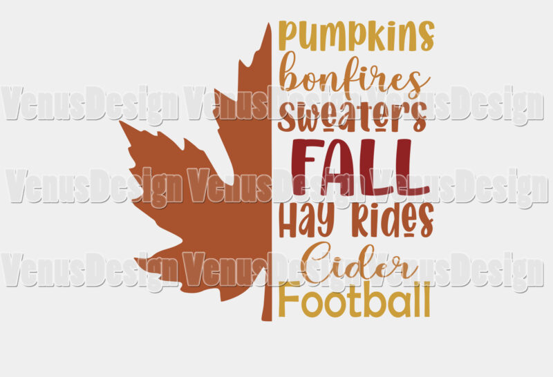 Favorite Fall Things List Editable Shirt Design