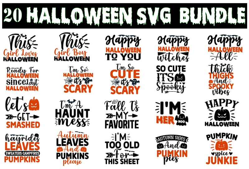 Halloween SVG Design Bundle - Buy t-shirt designs