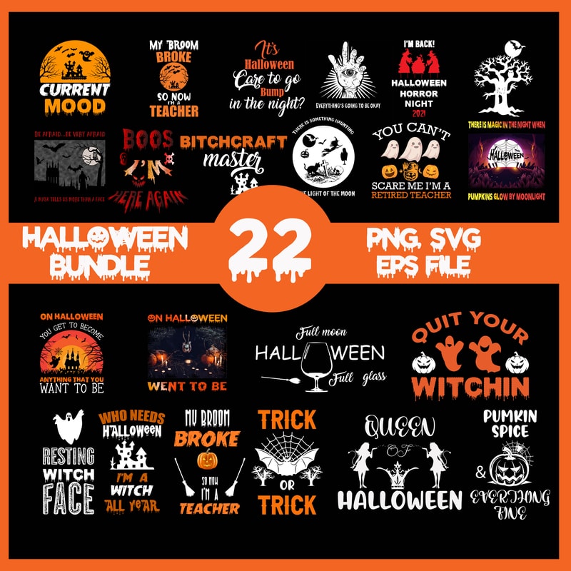 Bundle halloween, bundle halloween svg, halloween svg, halloween design ...