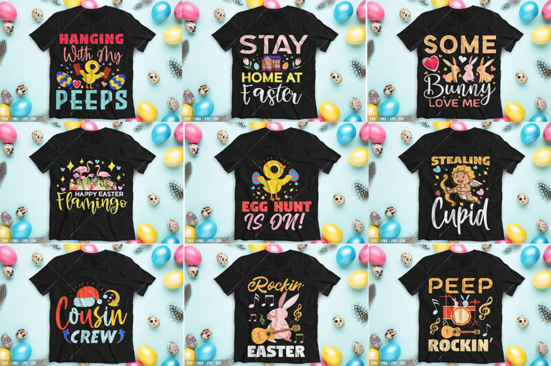 Happy Easter Day Tshirt Design Bundle