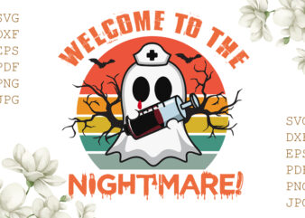 Welcome To The Nightmare Halloween Gifts, Shirt For Halloween Svg File Diy Crafts Svg Files For Cricut, Silhouette Sublimation Files