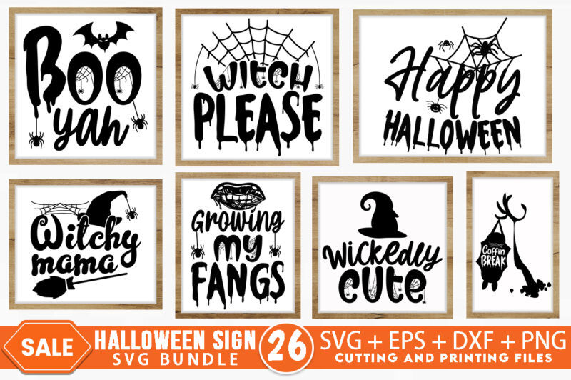 Halloween Sign SVG Bundle