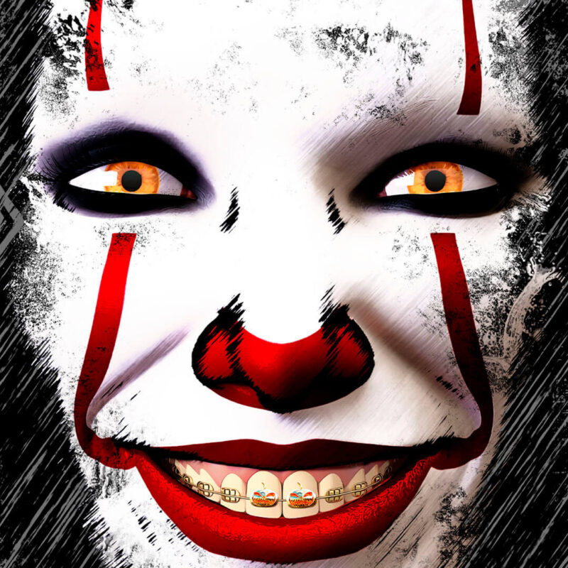 Horror Style Face Clown