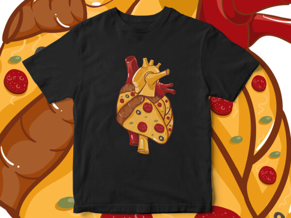 Pizza heart, pizza lover, pizza t-shirt design, pizza vector, italian pizza vector, american pizza, pizza designs, pizza png, pizza heart png