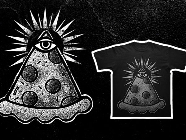 Grunge goth alternative aesthetic – pizza illuminati funny black n white png graphic