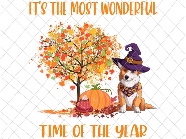 It’s the most wonderful time of the year corgi png, love dog corgi png, hello fall png, happy fall y’all png, it’s fall y’all png, autumn png t shirt design for sale