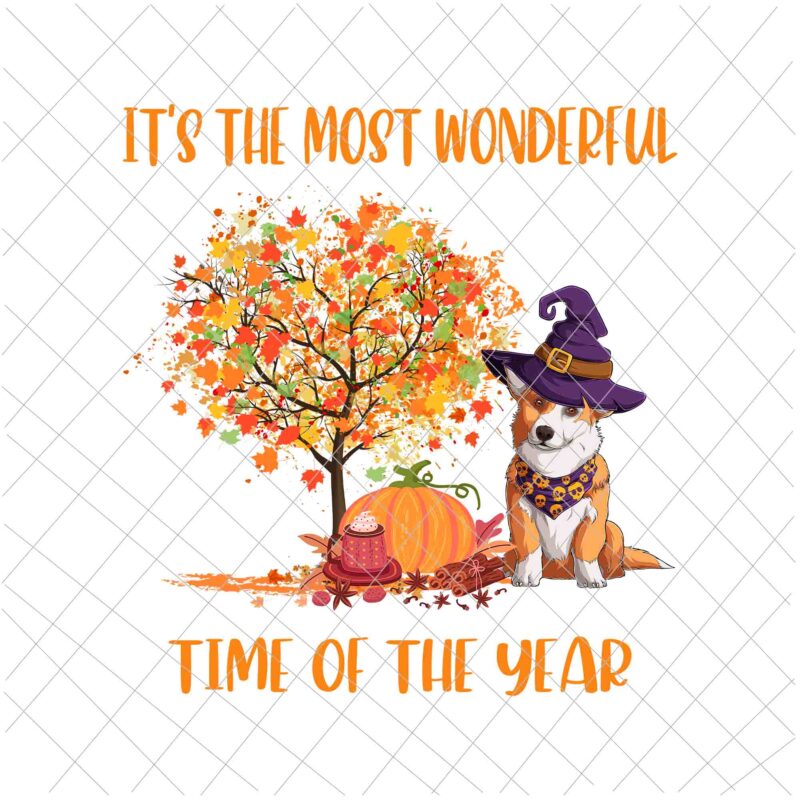 It’s The Most Wonderful Time Of The Year Corgi Png, Love Dog Corgi Png, Hello Fall Png, Happy Fall Y’all Png, It’s Fall Y’all Png, Autumn Png