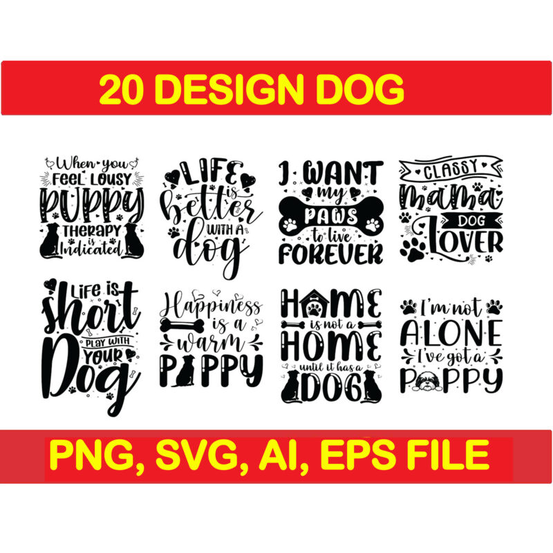 Bundle dog svg, dog svg files for cricut, pet svg bundle, dog quotes bundle, dog mom, dog lovers svg, puppy Svg, Pug dog, Bull dog svg