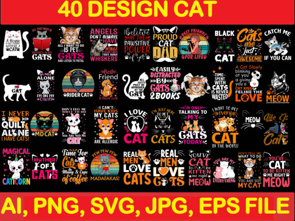 Cat bundle svg, cat svg, black cat svg, cat design, design cat bundle, cat vector, cat funny, cat design