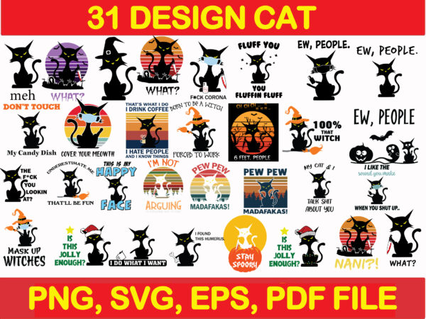 Cat bundle svg, cat svg, black cat svg, cat design, design cat bundle, cat vector, cat funny, cat design