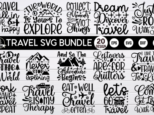 Travel svg design bundle t shirt vector file