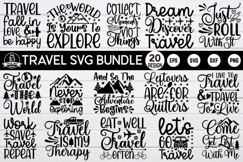 Travel SVG Design Bundle t shirt vector file