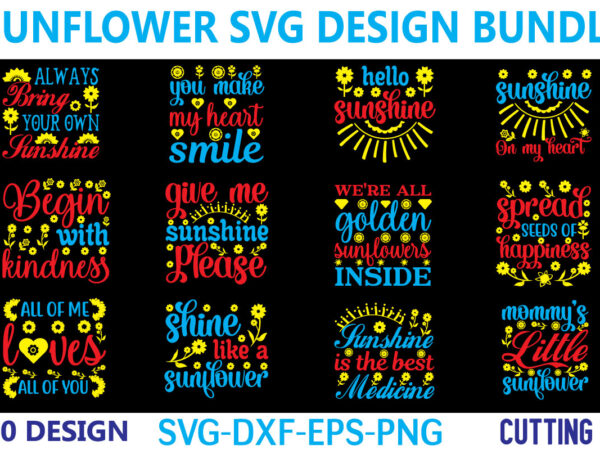 Sunflower svg bundle for sale! t shirt template vector