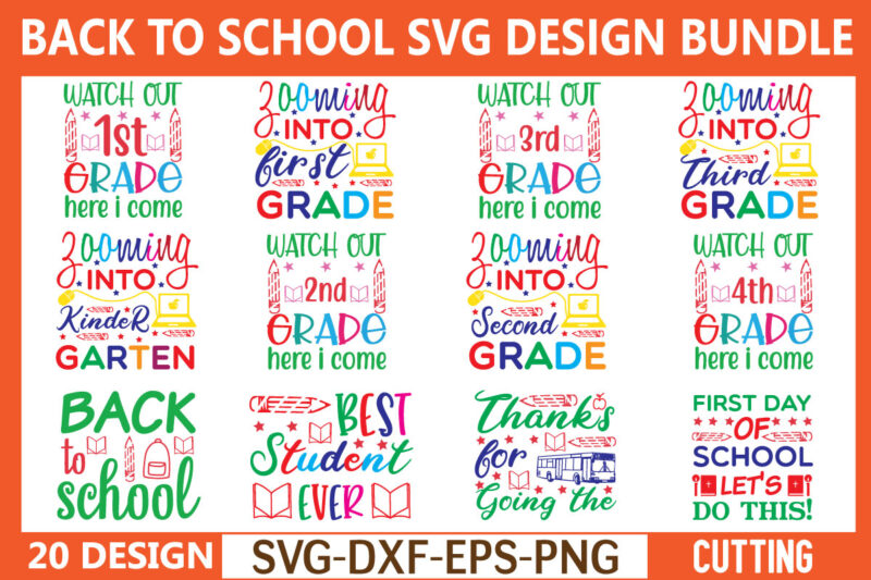 back to school svg t shirt design for sale!