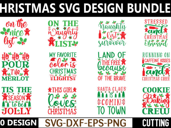 Christmas svg bundle t shirt vector file