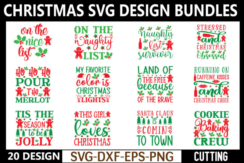 Christmas svg bundle t shirt vector file