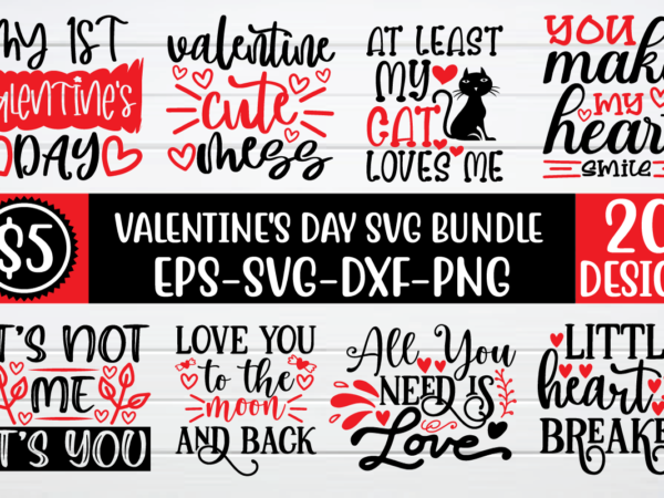 Valentine day svg bundle t shirt vector art