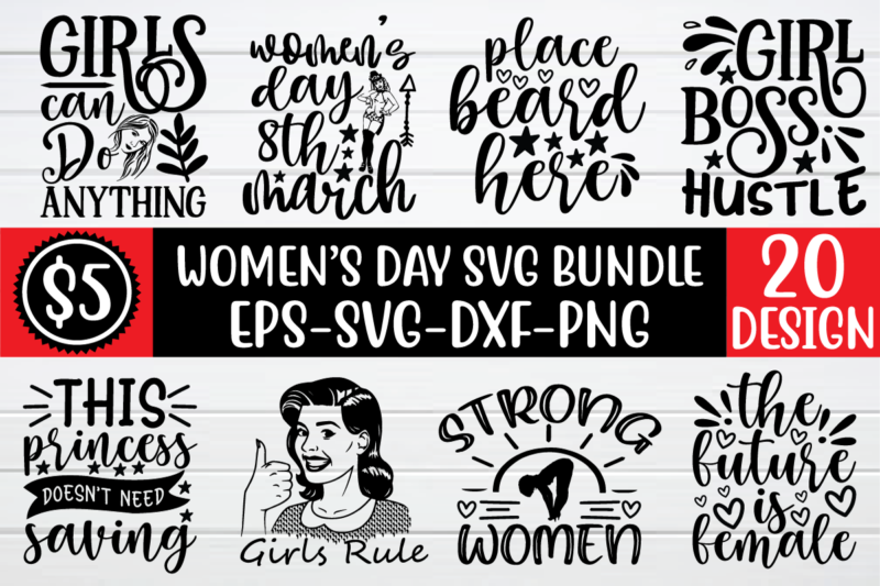 Women’s Day svg bundle for sale!