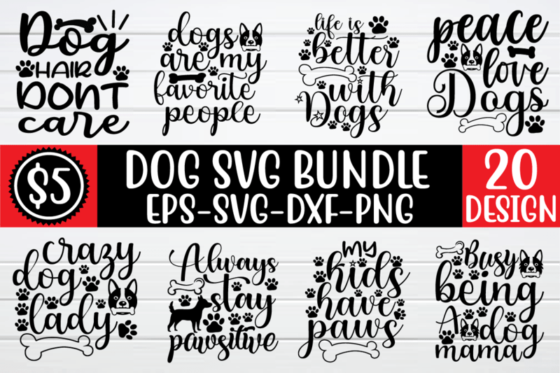 Dog svg bundle t shirt vector illustration - Buy t-shirt designs