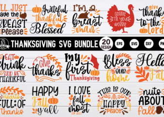 Thanksgiving svg bundle t shirt designs for sale