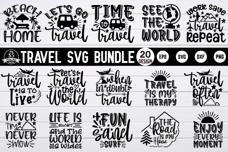 Travel SVG Design Bundle t shirt vector file