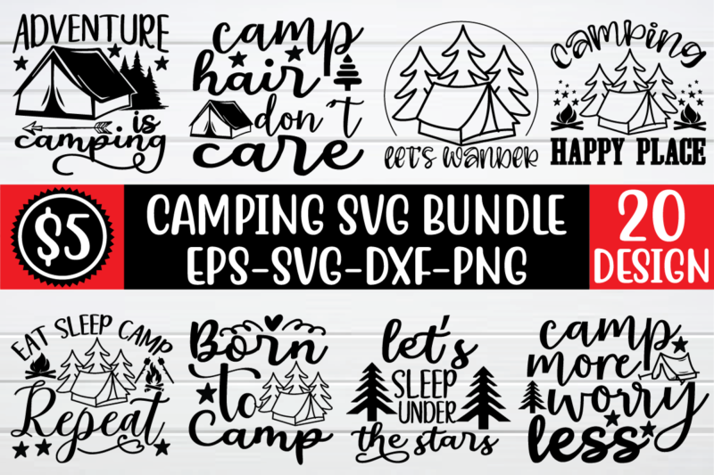 Camping svg bundle graphic t shirt