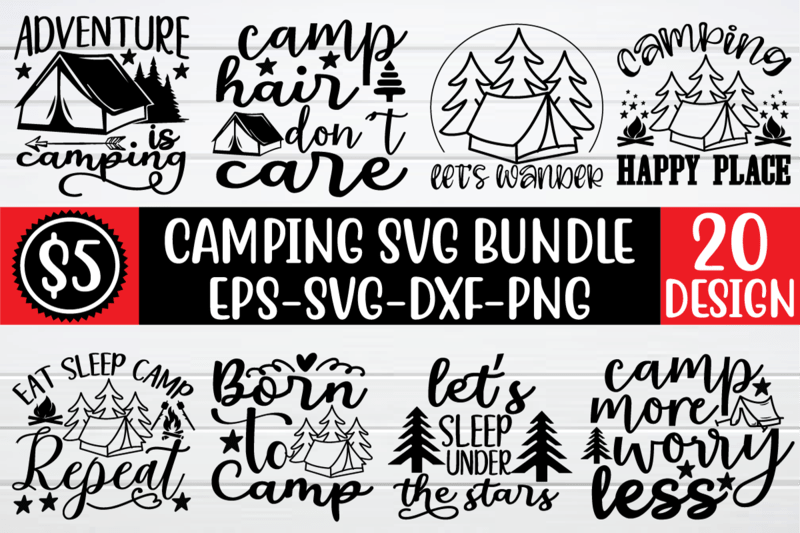 Camping svg bundle graphic t shirt - Buy t-shirt designs