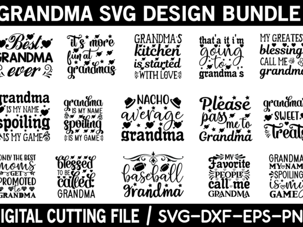 Grandma svg design bundle cut file