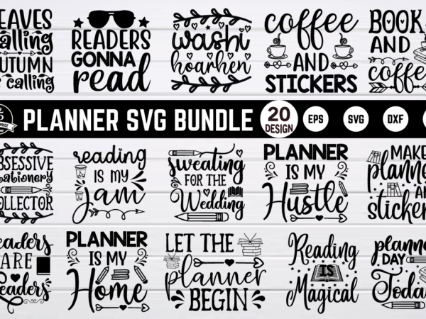 Planner svg bundle for sale! t shirt illustration