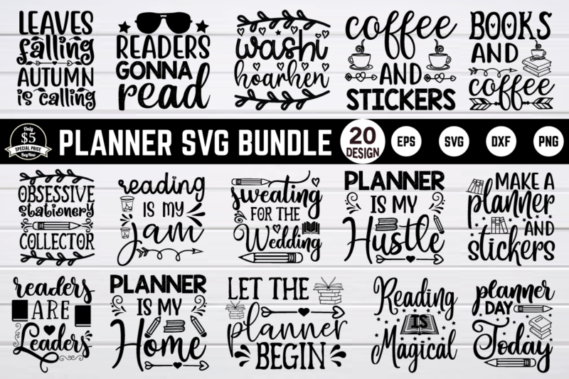 Planner svg bundle for sale!