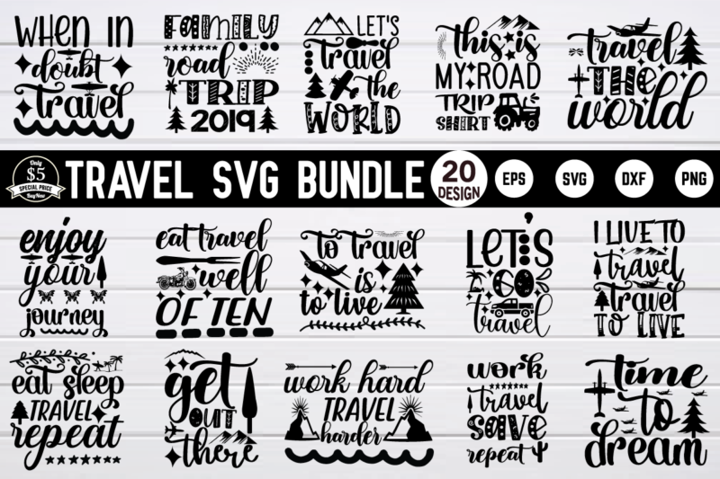 Travel SVG Design Bundle t shirt vector file