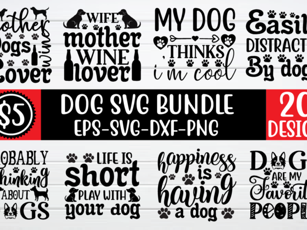 Dog svg bundle t shirt vector illustration