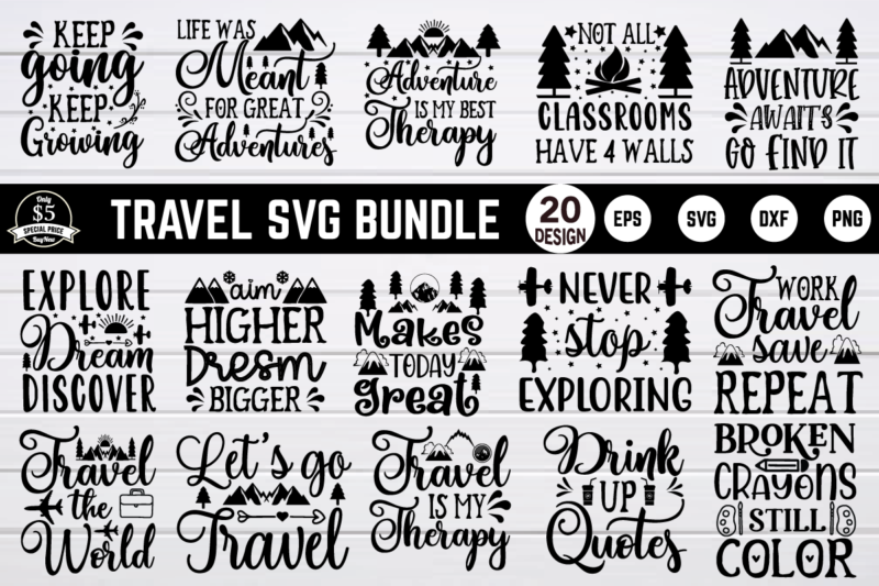 Travel SVG Design Bundle t shirt vector file