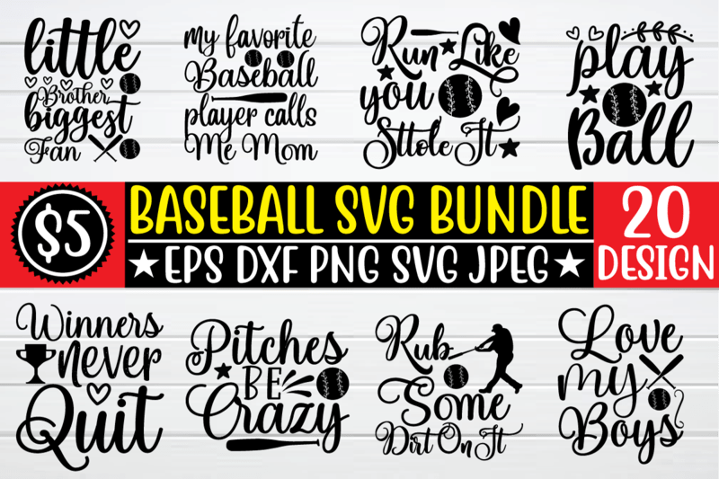 Baseball Svg Bundle  Family Sports Designs