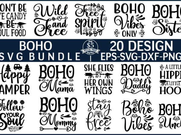 Boho svg design bundle