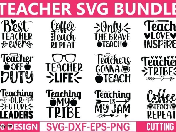 Teacher svg bundle t shirt designs for sale