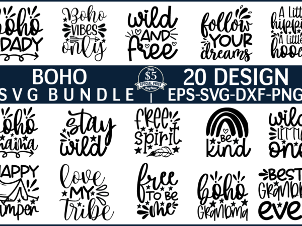 Boho svg design bundle