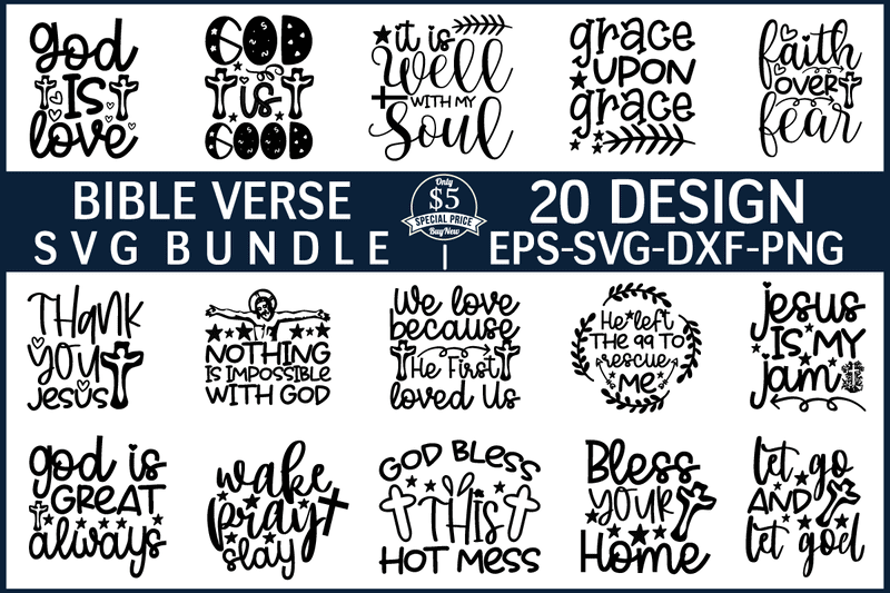 Bible verse SVG Bundle - Buy t-shirt designs