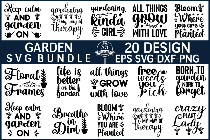 Garden svg bundle for sale!