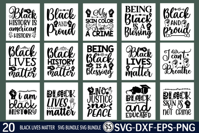 Black Lives Matter svg design bundle