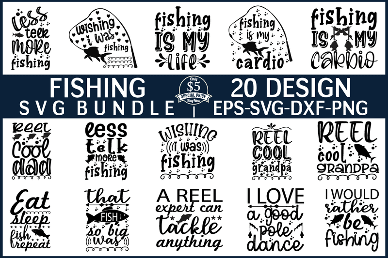 Fishing svg bundle file t shirt graphic design - Buy t-shirt designs