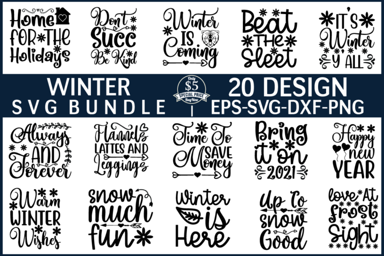 Download Winter Svg Design Bundle For Sale Buy T Shirt Designs