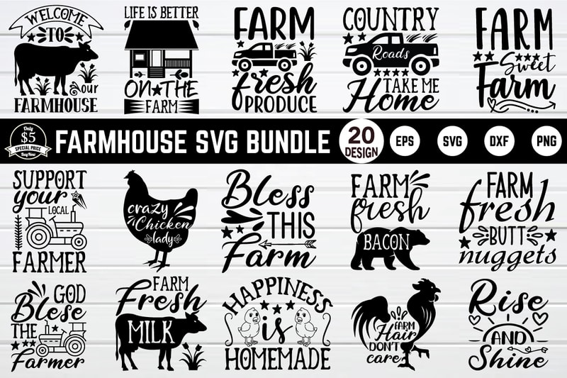 Farmhouse svg bundle for sale! - Buy t-shirt designs