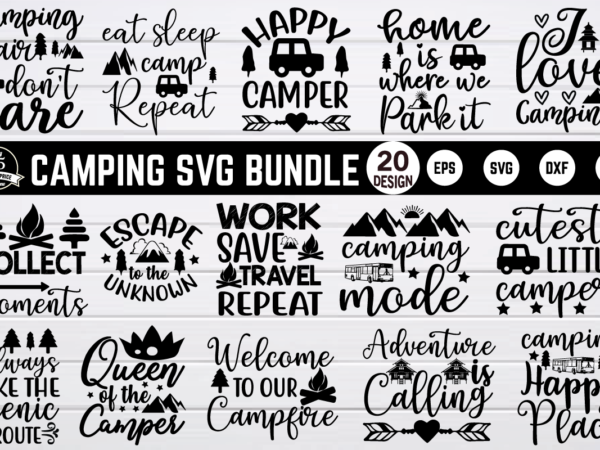 Camping svg bundle graphic t shirt