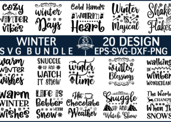 Winter SVG Design bundle for sale!