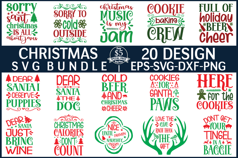 Christmas svg bundle t shirt vector file - Buy t-shirt designs