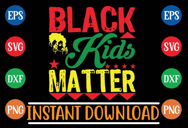 black kids matter graphic t shirt